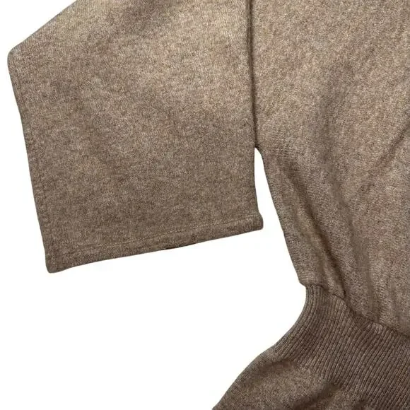 Zara Taupe Textured Wool & Camel Knit Bodysuit Size Large - Picture 7 of 15
